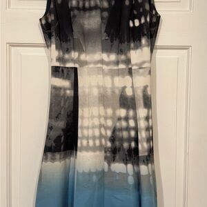 Calvin Klein Monochrome and Blue Midi Dress